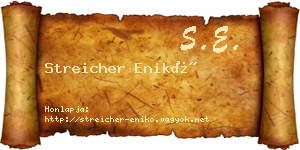 Streicher Enikő névjegykártya